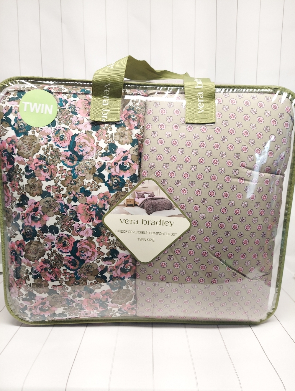 Vera Bradley 6 piece TWIN Reversible comforter set new